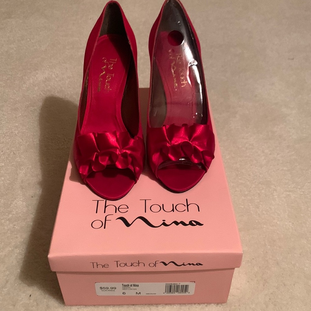 Touch of Nina Red Luster Heels